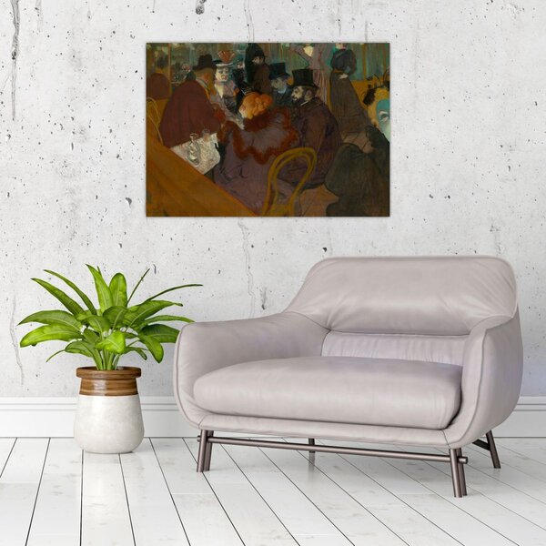 Obraz - Henri de Toulouse-Lautrec, At the Moulin Rouge, reprodukcia (70x50 cm)