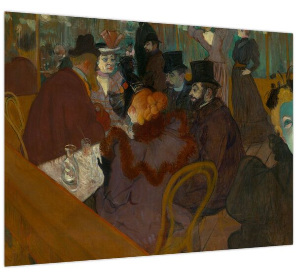 Obraz - Henri de Toulouse-Lautrec, At the Moulin Rouge, reprodukcia (70x50 cm)