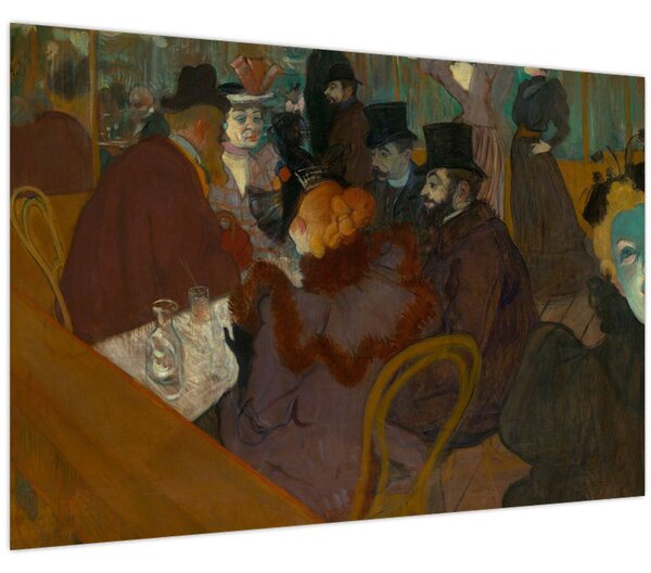 Obraz - Henri de Toulouse-Lautrec, At the Moulin Rouge, reprodukcia (90x60 cm)