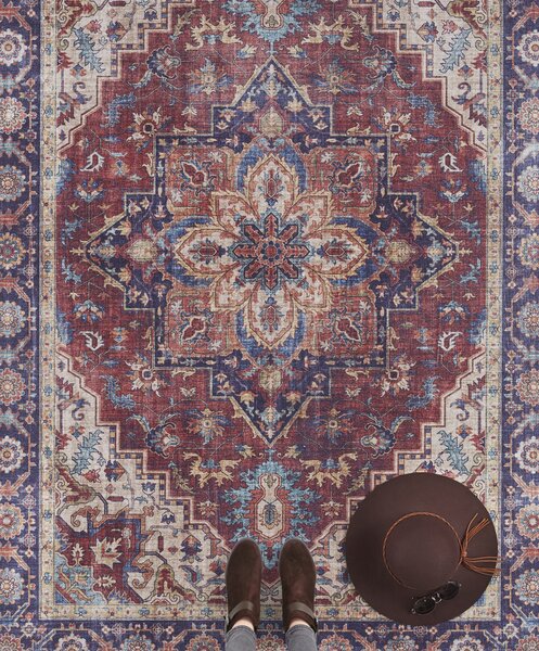 Hanse Home, Kusový koberec Asmar 104000 Plum/Red, 80x150, červená, chodba / predsieň