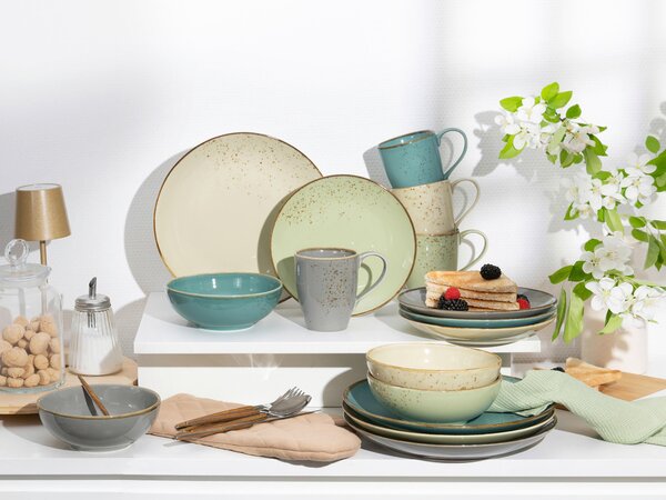 KOMBINOVANÝ SERVIS, 16-dielne, kamenina Creatable - Online Only bytové doplnky, Online Only