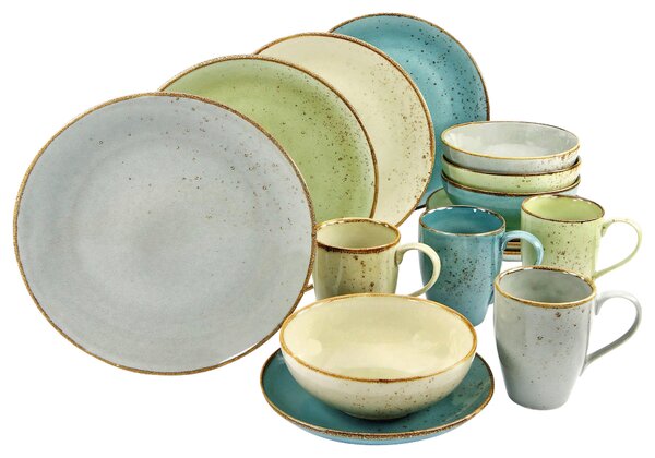 KOMBINOVANÝ SERVIS, 16-dielne, kamenina Creatable - Online Only bytové doplnky, Online Only