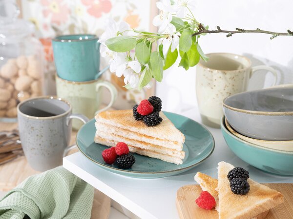 KOMBINOVANÝ SERVIS, 16-dielne, kamenina Creatable - Online Only bytové doplnky, Online Only