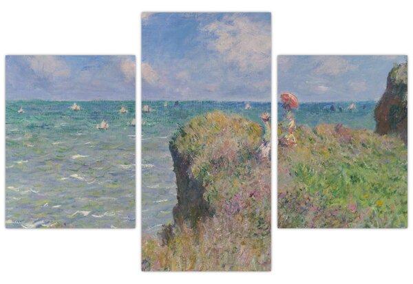 Obraz - Claude Monet, Cliff Walk at Pourville, reprodukcia (90x60 cm)