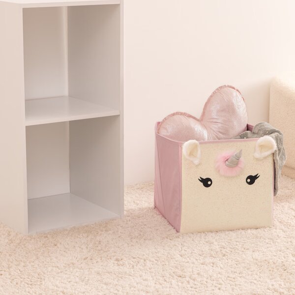 Úložný box Unicorn, 29x29x29 cm, ružová
