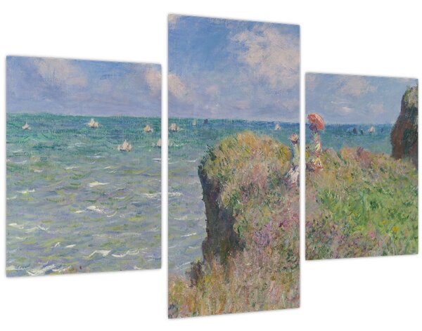 Obraz - Claude Monet, Cliff Walk at Pourville, reprodukcia (90x60 cm)