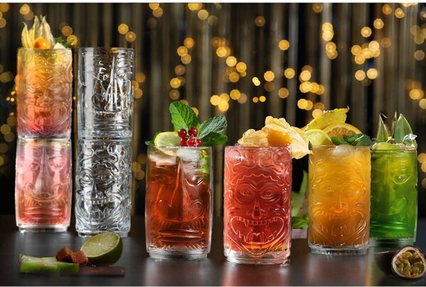 RCR POHÁR NA VODU TIKI PULCINELLA 450ML SADA 4 KS