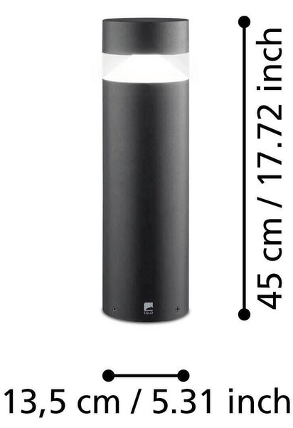 VONKAJŠIE LED SVIETIDLO 13,5/45 cm Eglo - Online Only bytové doplnky, Online Only