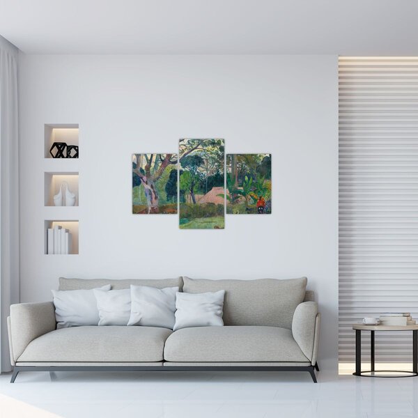 Obraz - Paul Gauguin, Te raau rahi (The Big Tree), reprodukcia (90x60 cm)