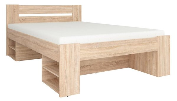 NovýNábytok.sk Manželská posteľ 140 cm BRW Nepo Plus 13 (dub sonoma) . Akcia -29%. Vlastná spoľahlivá doprava až k Vám domov. 1098327