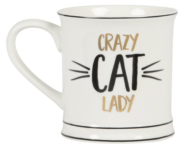 Porcelánový hrnček Crazy Cat Lady 400 ml
