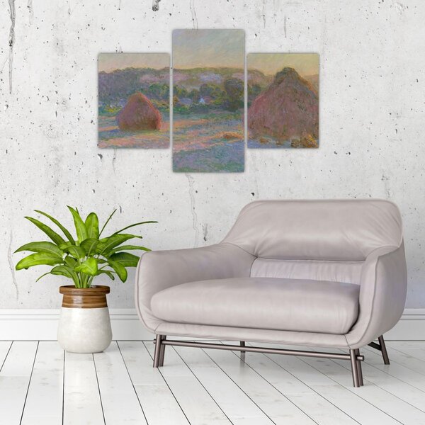 Obraz - Claude Monet, Stacks of Wheat (End of Summer) , reprodukcia (90x60 cm)