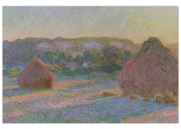 Obraz - Claude Monet, Stacks of Wheat (End of Summer) , reprodukcia (90x60 cm)
