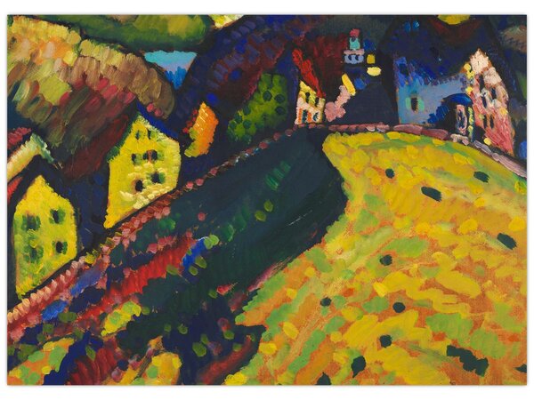 Obraz - Vasily Kandinsky, Houses at Murnau, reprodukcia (70x50 cm)