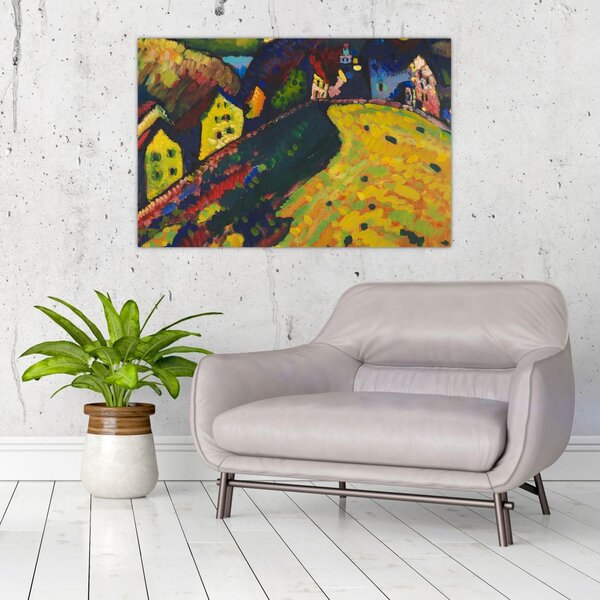 Obraz - Vasily Kandinsky, Houses at Murnau, reprodukcia (90x60 cm)