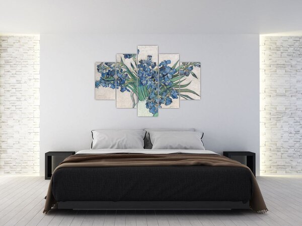 Obraz - Vincent van Gogh, Irises, reprodukcia (150x105 cm)