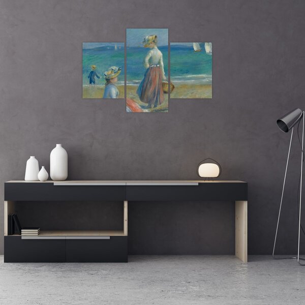 Obraz - Auguste Renoir, Figures on the Beach, reprodukcia (90x60 cm)