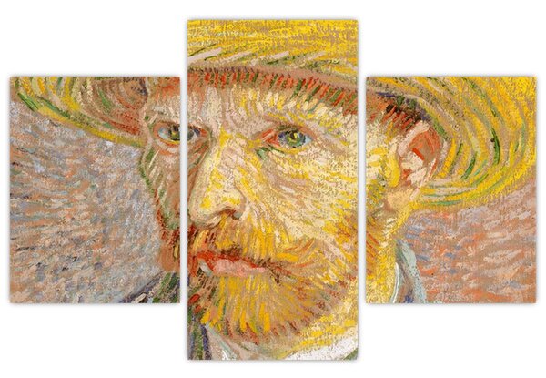 Obraz - Vincent van Gogh, Self-Portrait with a Straw Hat (The Potato Peeler), reprodukcia (90x60 cm)