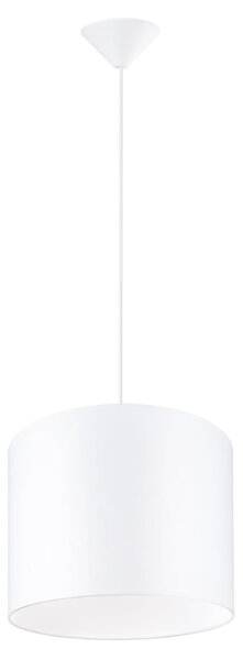 Závesné svietidlo Nova, 1x biele textilné tienidlo, (fi 30 cm)