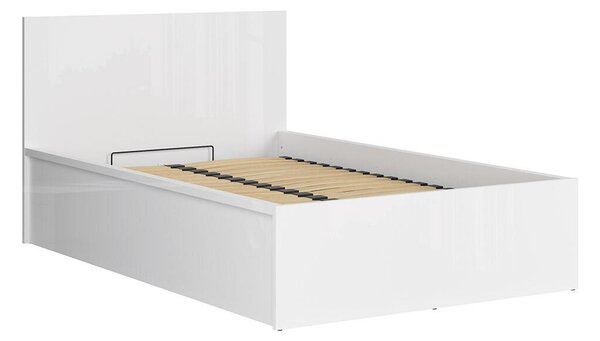 NovýNábytok.sk Jednolôžková posteľ 120 cm BRW Tetrix 6 (lesk biely) (s roštom) (s úl. priestorom). Vlastná spoľahlivá doprava až k Vám domov. 1098485