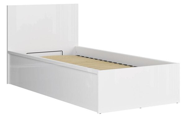 NovýNábytok.sk Jednolôžková posteľ 90 cm BRW Tetrix 15 (lesk biely) (s roštom) (s úl. priestorom). Vlastná spoľahlivá doprava až k Vám domov. 1098499