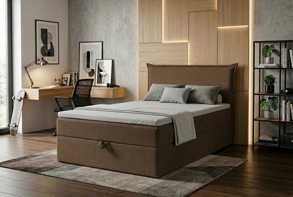 AMERICKÁ POSTEĽ, 120/200 cm, hnedá MID.YOU - Online Only spálne, Online Only
