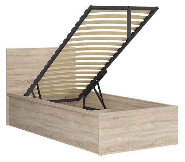 NovýNábytok.sk Jednolôžková posteľ 90 cm BRW Tetrix 15 (dub sonoma) (s roštom) (s úl. priestorom). Vlastná spoľahlivá doprava až k Vám domov. 1098500