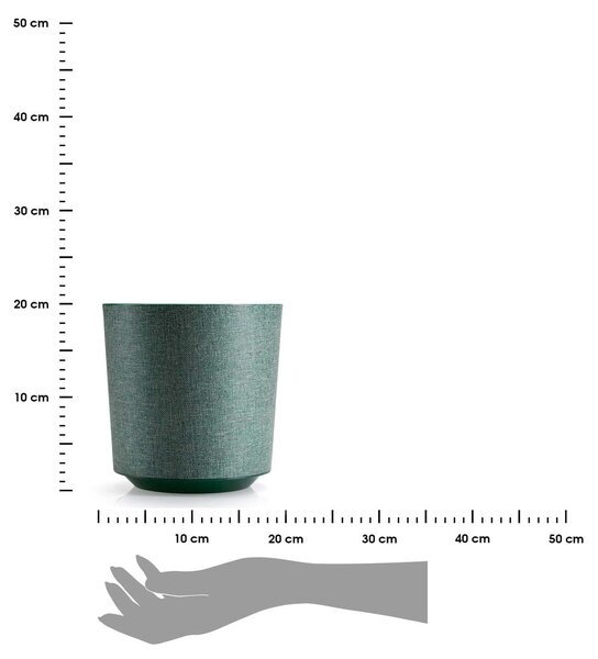 PLASTOVÝ KVETINÁČ ALOE TX 19,5X20 CM TMAVOZELENÁ