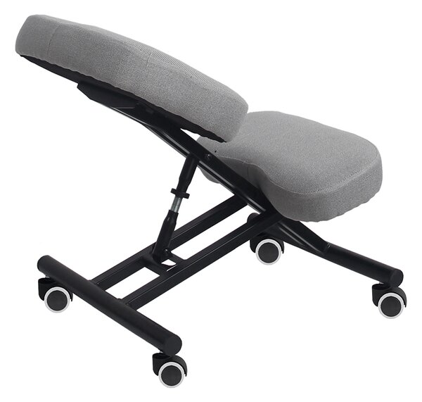 Ergonomická kľakačka na kolieskach Kilian - svetlosivá / čierna