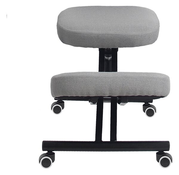Ergonomická kľakačka na kolieskach Kilian - svetlosivá / čierna