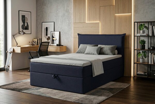 AMERICKÁ POSTEĽ, 120/200 cm, tmavomodrá MID.YOU - Online Only spálne, Online Only