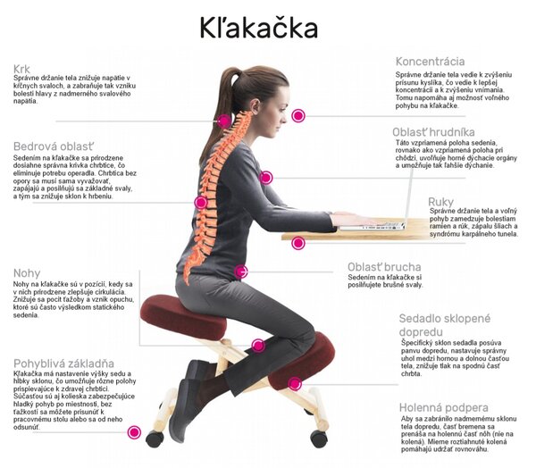 Ergonomická kľakačka na kolieskach Kilian - svetlosivá / čierna