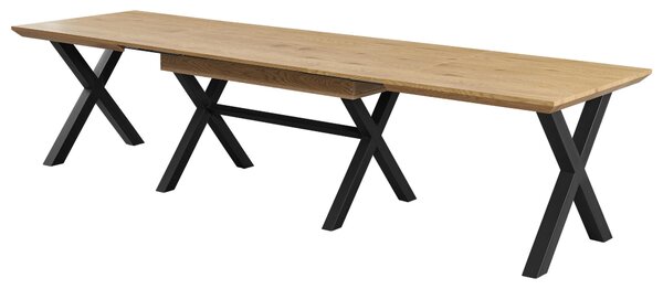 JEDÁLENSKÝ STÔL, čierna, farba duba, 160/320/90/76 cm P & B - Stoly, Online Only