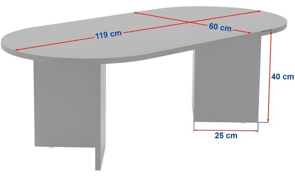 KONFERENČNÝ STOLÍK, slonovinová, kompozitné drevo, 119/60/40 cm MID.YOU - Online Only obývacie izby, Online Only