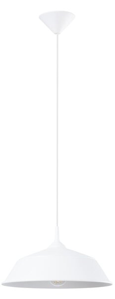 Závesné svietidlo Frika, 1x biele kovové tienidlo