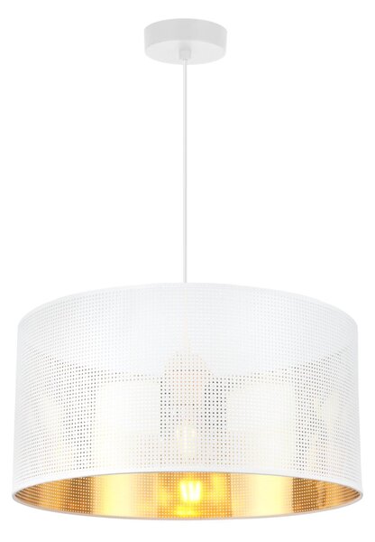 Závesné svietidlo Asti0, 1x biele PVC tienidlo, (fi 40cm), g, w