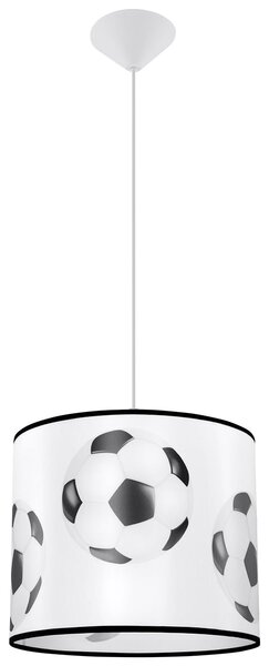 Detské závesné svietidlo Ball A, 1x plastové tienidlo so vzorom, (fi 30cm)