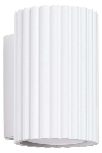 Nástenné svietidlo Karbon, 1x biele kovové tienidlo, (10 cm)