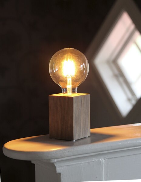 Drevená lampa Lys Brown