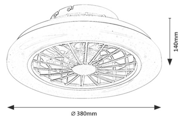 Rabalux DALFON LED stropné svietidlo s ventilátorom 71348