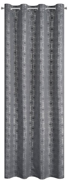 ZÁVES NA KRÚŽKOCH KAJA 135X250 CM VZOROVANÁ