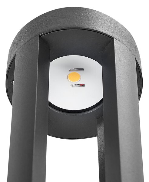 Vonkajšie stĺpikové LED svietidlo čierne hliníkové 60 cm vonkajšie osvetlenie chodníka moderná záhradná lampa