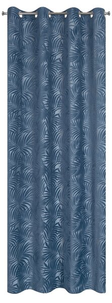 ZÁVES NA KRÚŽKOCH LIVIA 140X250 CM TMAVOMODRÁ