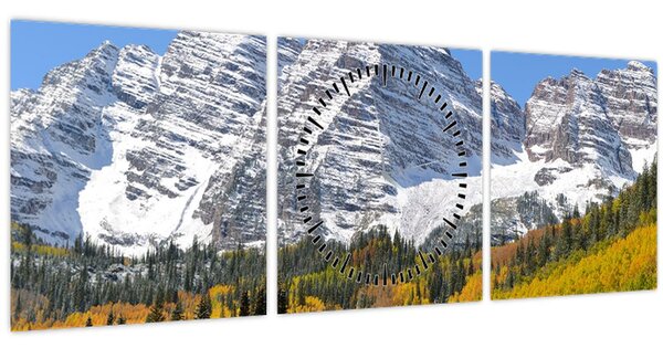 Obraz - Maroon Peak (s hodinami) (90x30 cm)