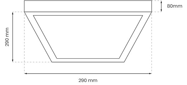 Stropné LED svietidlo Casilla, 1x LED 12w, 4000k, s