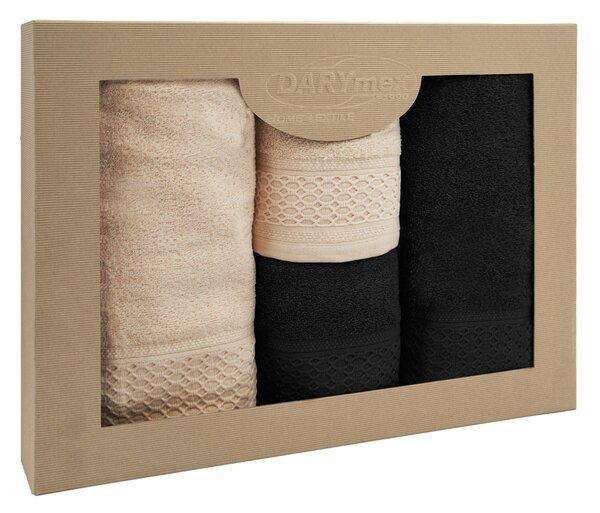 BAVLNENÉ UTERÁKY SOLANO SADA 2 KS 50X90 CM, 2 KS 70X140 CM VIACFAREBNÁ