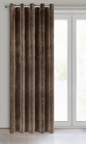ZATEMŇOVACÍ ZÁVES NA KRÚŽKOCH VILLA 140X250 CM HNEDÁ