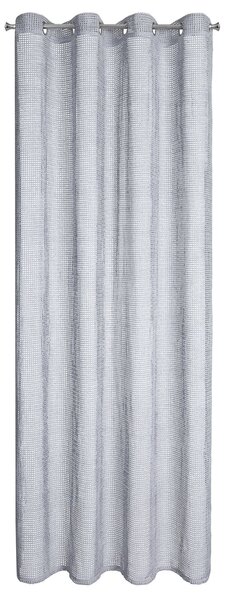 ZÁCLONA NA KRÚŽKOCH NELI 140X250 CM STRIEBORNÁ