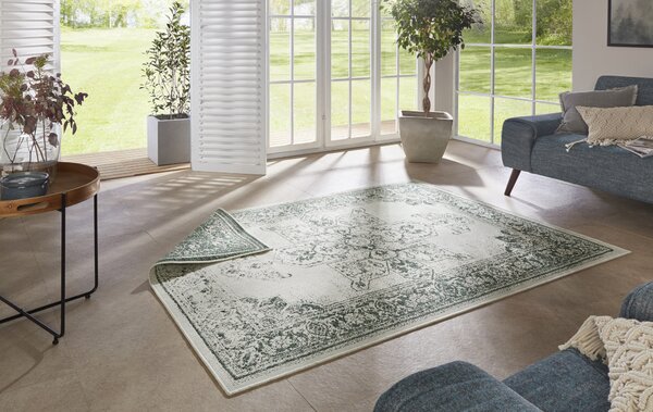 Hanse Home , Kusový koberec Twin Supreme 104139 Green / Cream – na von aj na doma, 160x230, zelená, chodba / predsieň