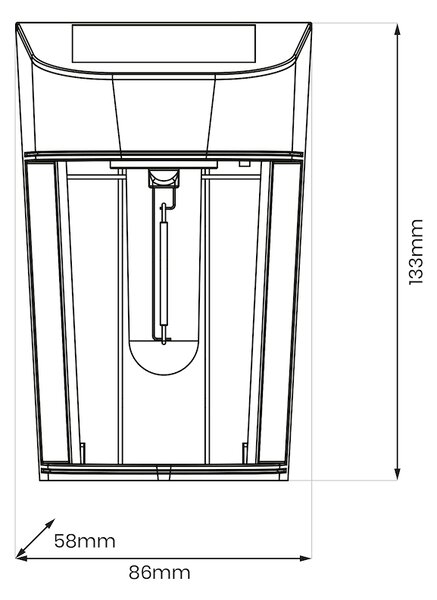 Exteriérové solárne nástenné svietidlo Eno, 1x transparentné/čierne plastové tienildlo